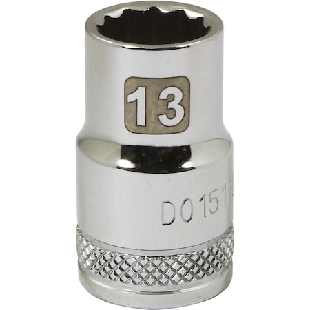 Dynamic 1/2" Drive, 13mm Metric Socket, 12 Points D015113